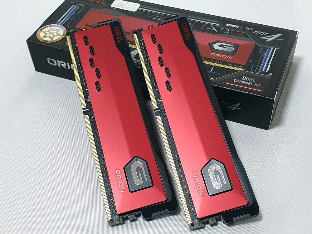 GeIL DDR4-3600 CL18 ORION Red 패키지 16GB 리뷰 사용기
