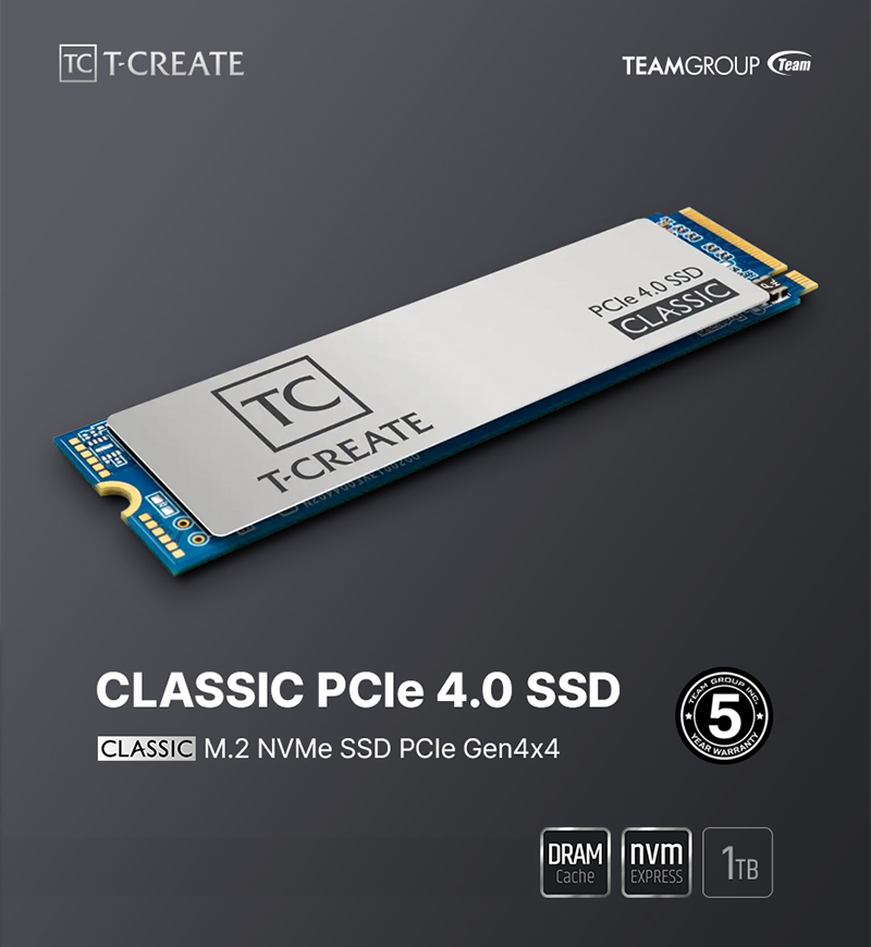 서린씨앤아이, 팀그룹 티크리에이트 M.2 SSD 신제품 클래식 시리즈 출시