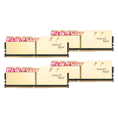 G.SKILL DDR4 64G PC4-25600 CL16 TRIDENT Z ROYAL 골드 (16Gx4)